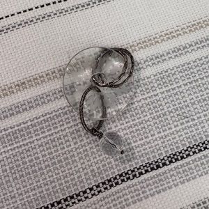 Silpada clear stone and Sterling Silver charm